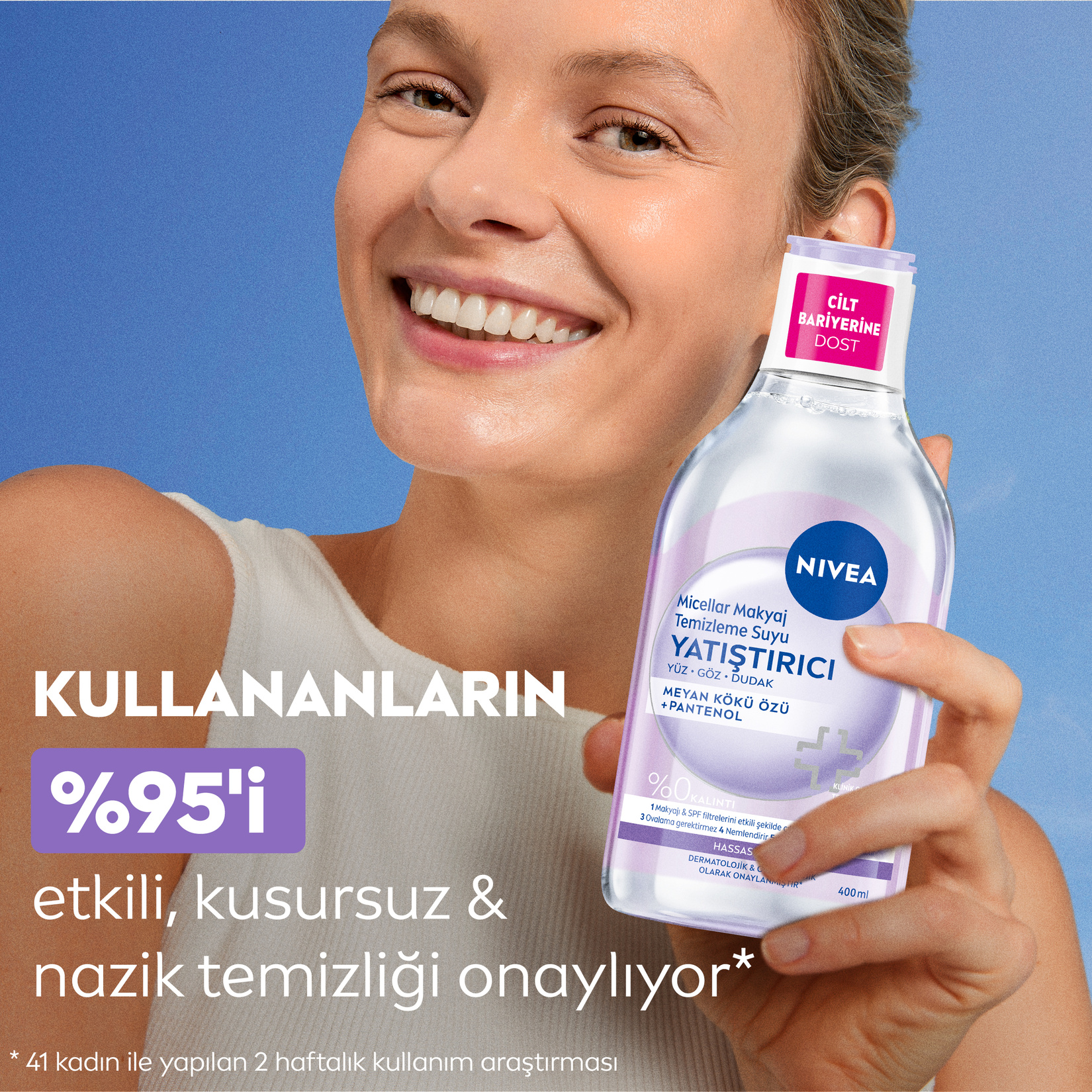 NIVEA Yatıştırıcı Micellar Makyaj Temizleme Suyu 400 Ml - Görsel 4