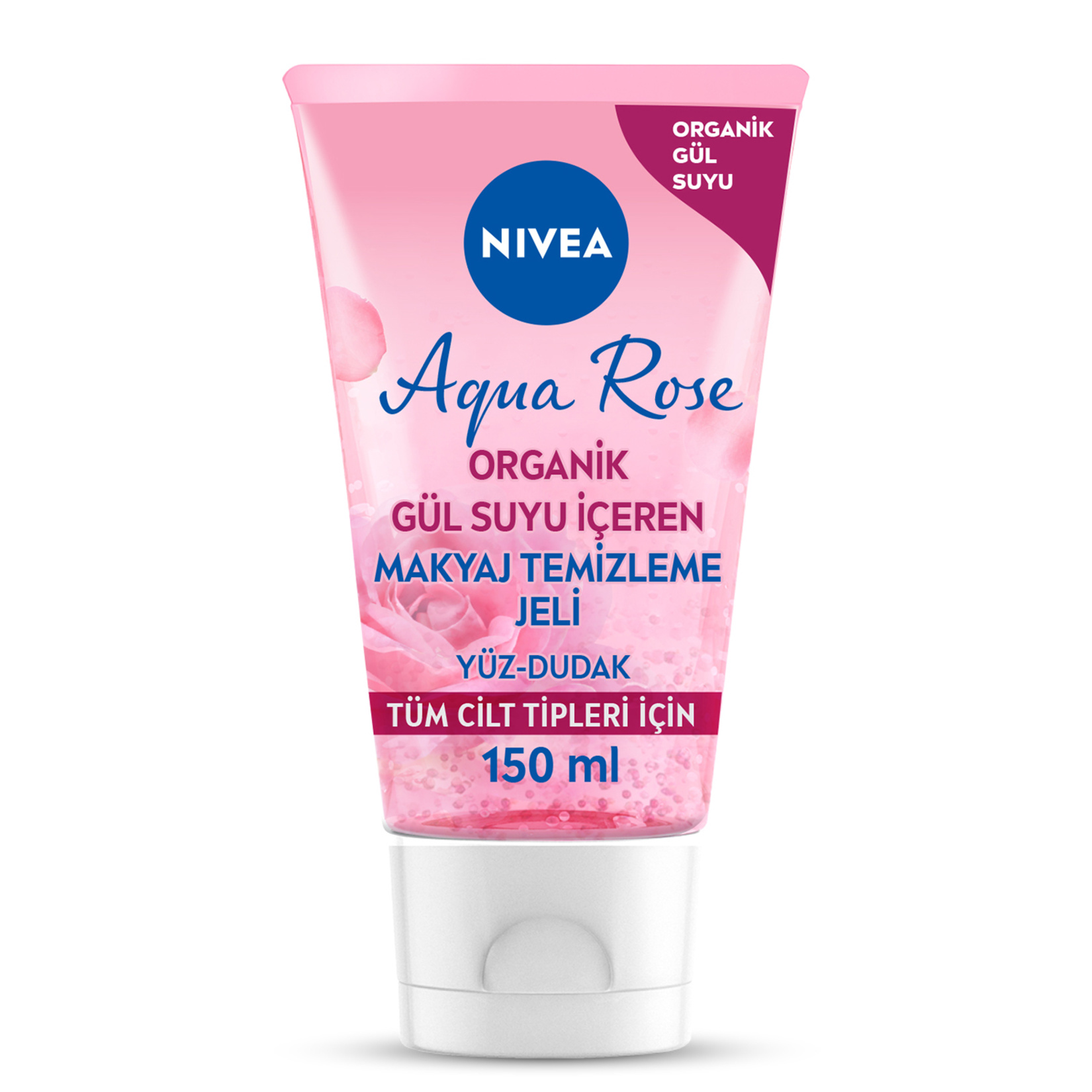 NIVEA Aqua Rose Organik Gül Suyu Içeren Makyaj Temizleme Jeli 150 Ml - Görsel 1