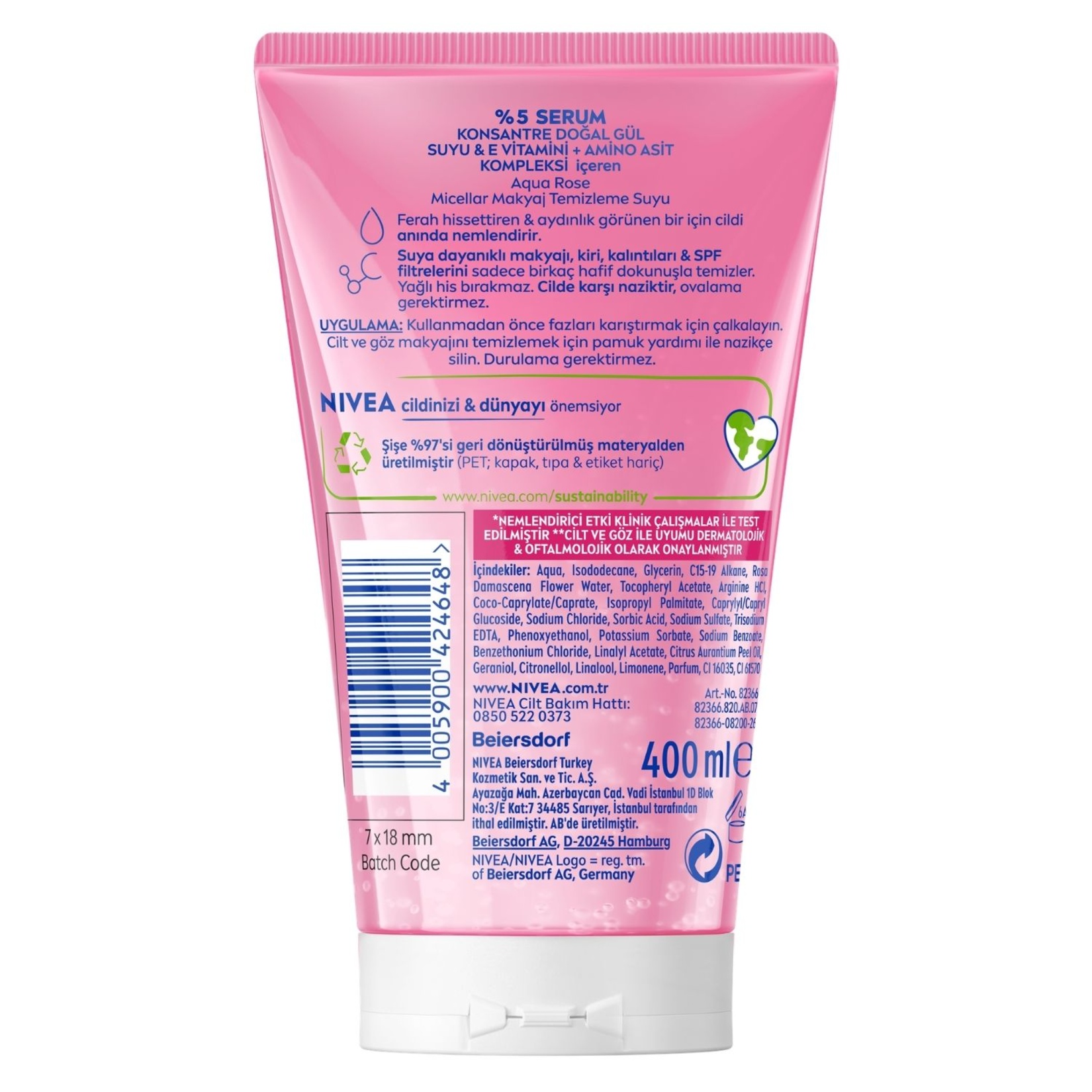 NIVEA Aqua Rose Organik Gül Suyu Içeren Makyaj Temizleme Jeli 150 Ml - Görsel 2