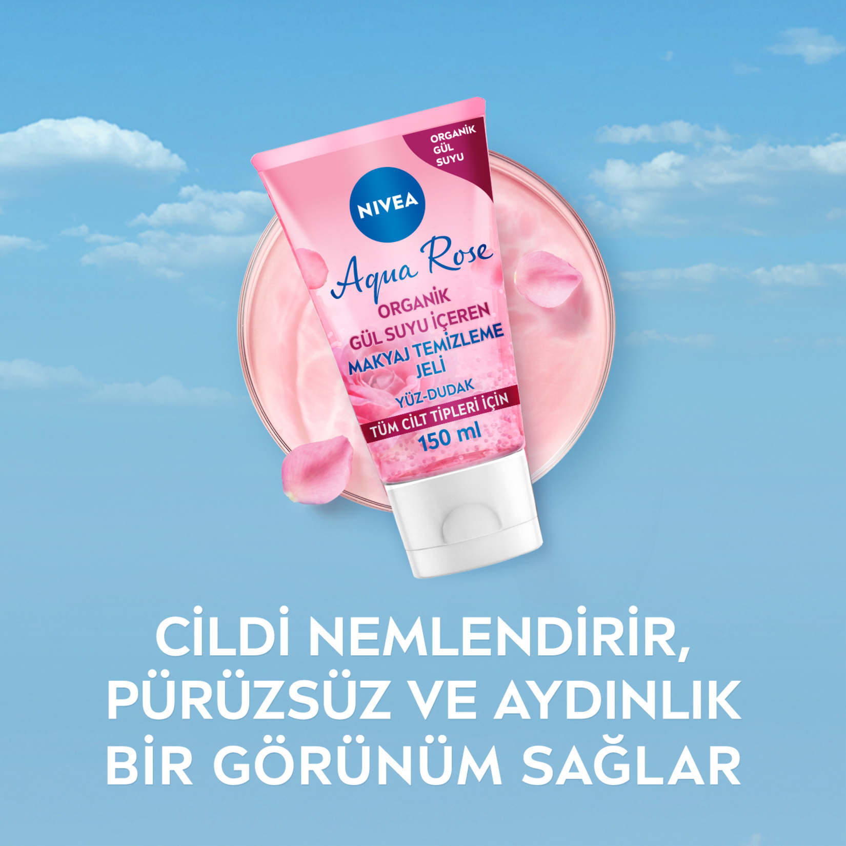 NIVEA Aqua Rose Organik Gül Suyu Içeren Makyaj Temizleme Jeli 150 Ml - Görsel 5