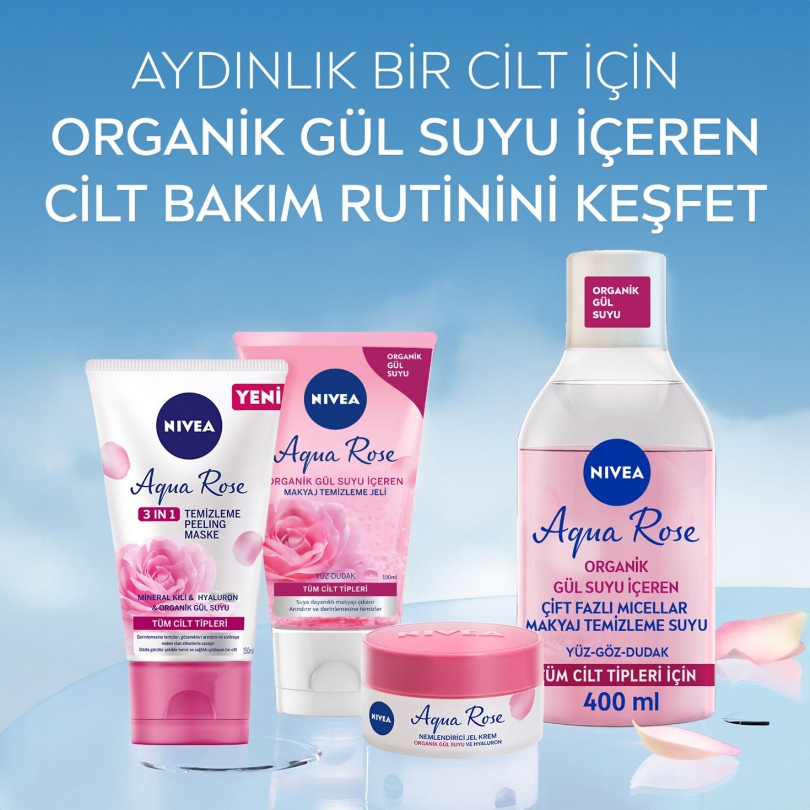 NIVEA Aqua Rose Organik Gül Suyu Içeren Makyaj Temizleme Jeli 150 Ml - Görsel 6