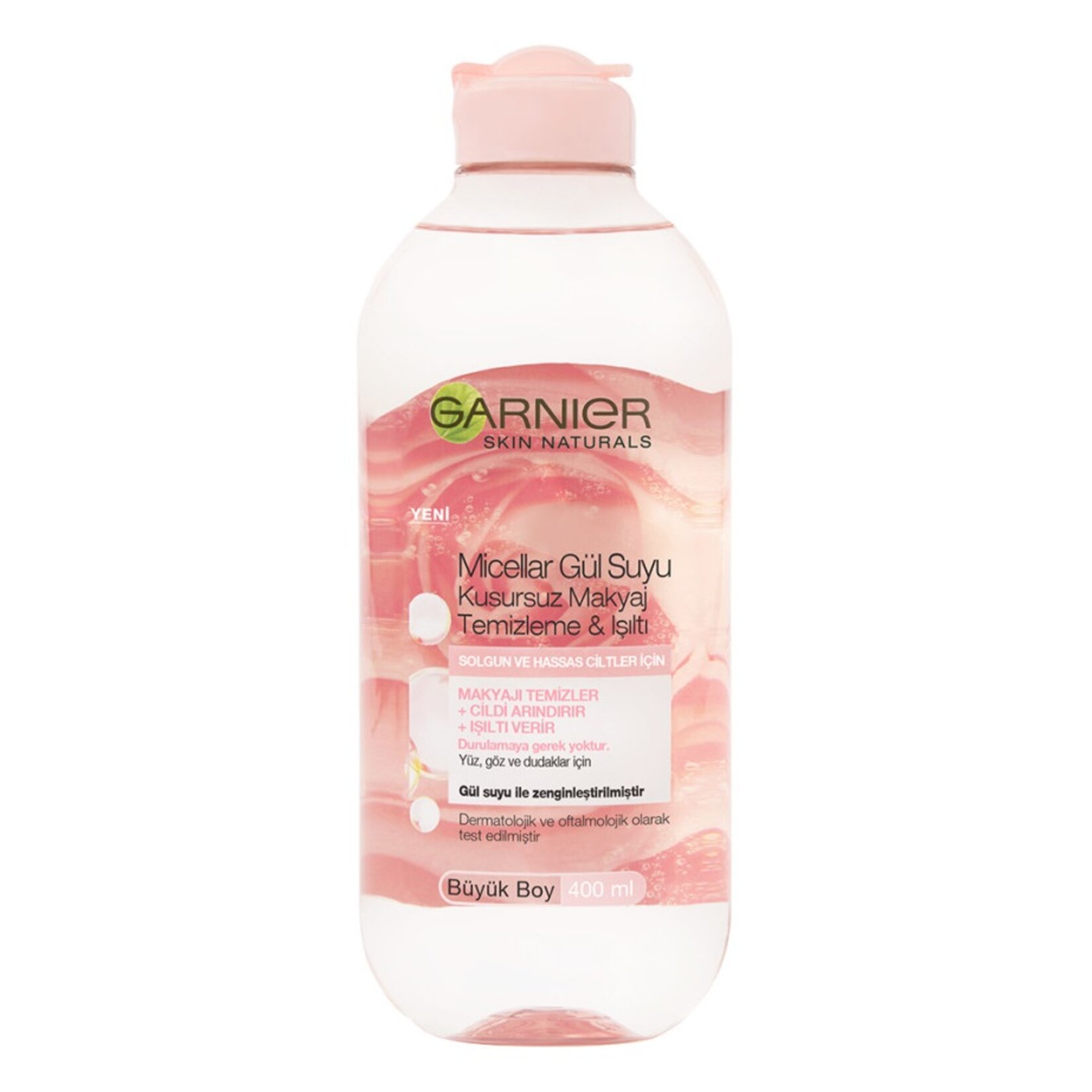 Garnier Micellar Gül Suyu Kusursuz Makyaj Temizleme & Işıltı 400ML - Görsel 1