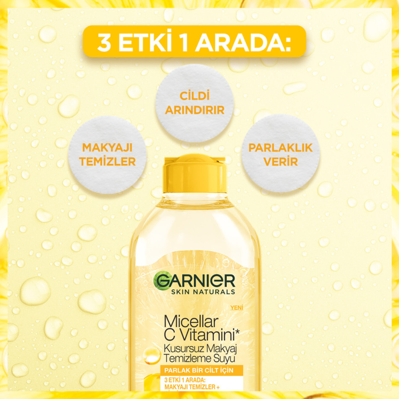 Garnier Micellar C Vitamini Kusursuz Makyaj Temizleme Suyu 400ml - Görsel 3