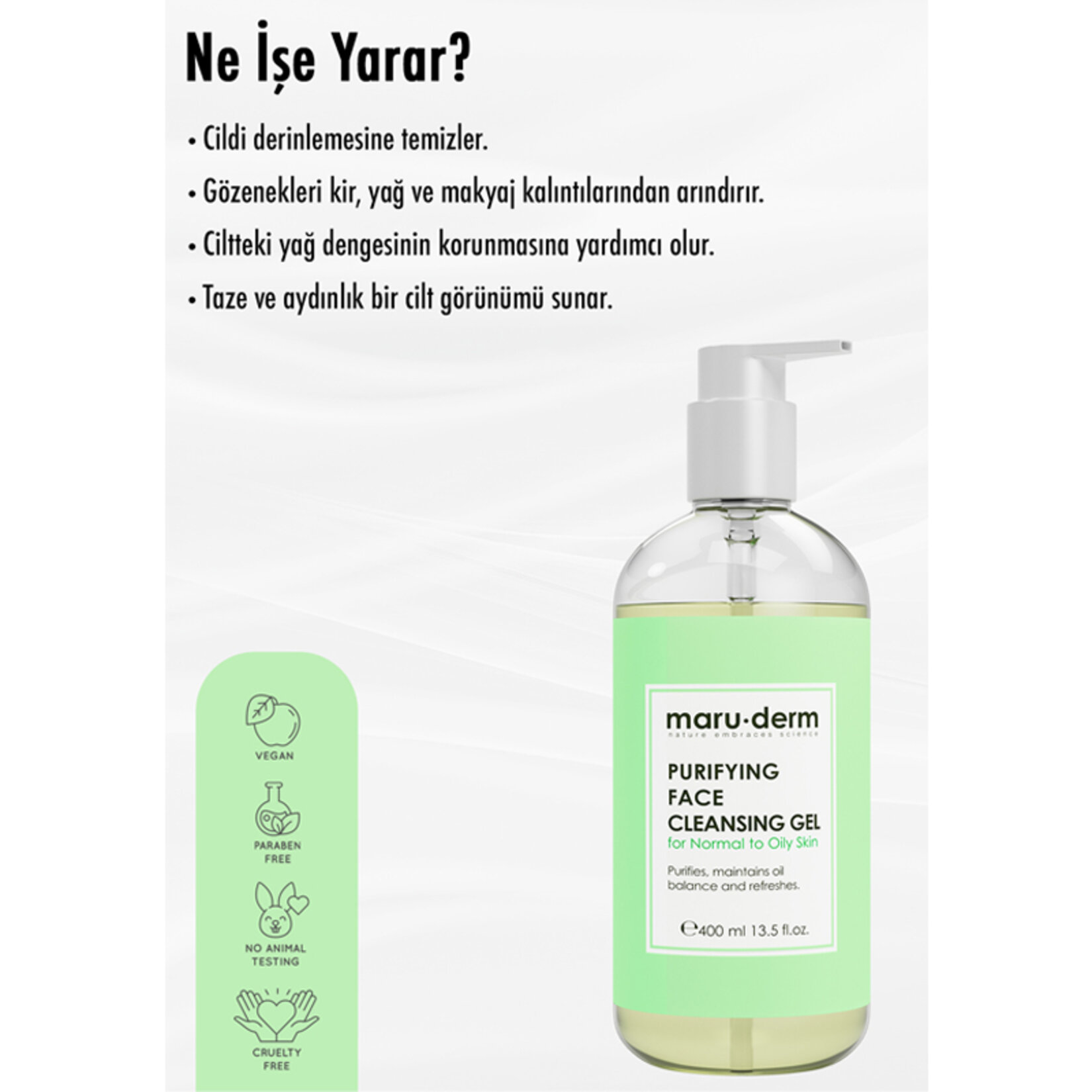 Maruderm Salisilik Asit Bha Yüz Yıkama Jeli 400 Ml - Görsel 4