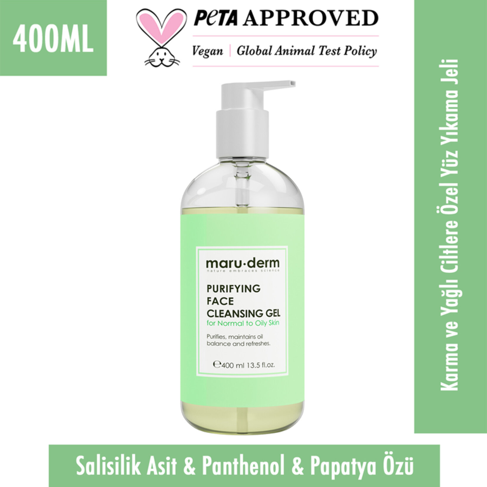 Maruderm Salisilik Asit Bha Yüz Yıkama Jeli 400 Ml - Görsel 2