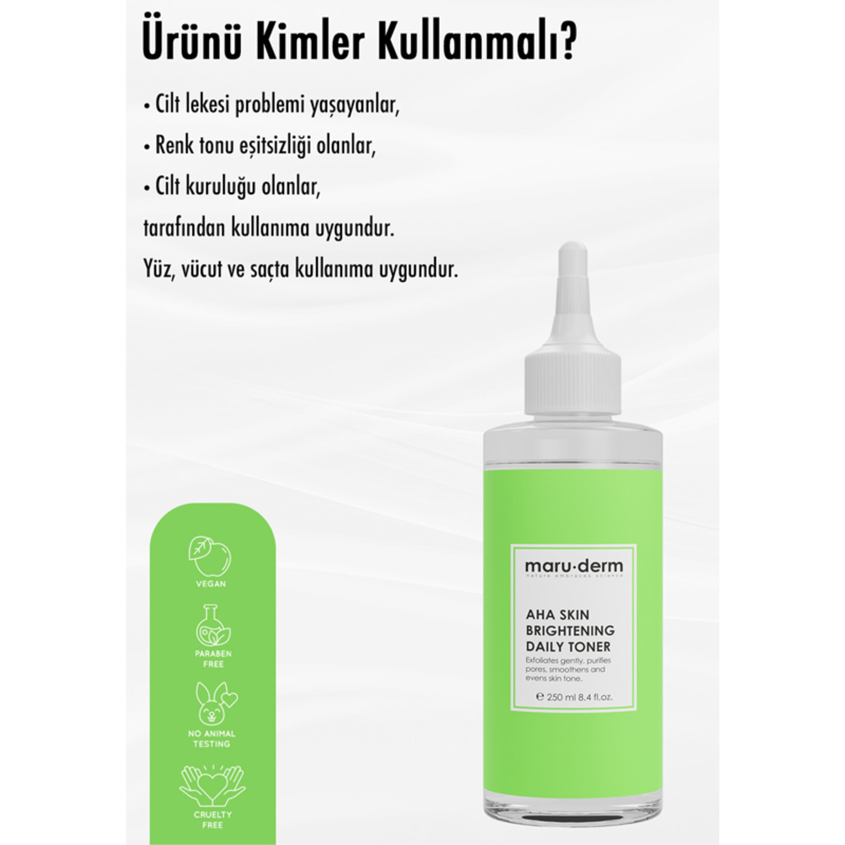 Maruderm Leke Karşıtı Aydınlatıcı Aha Tonik 250 Ml - Görsel 4