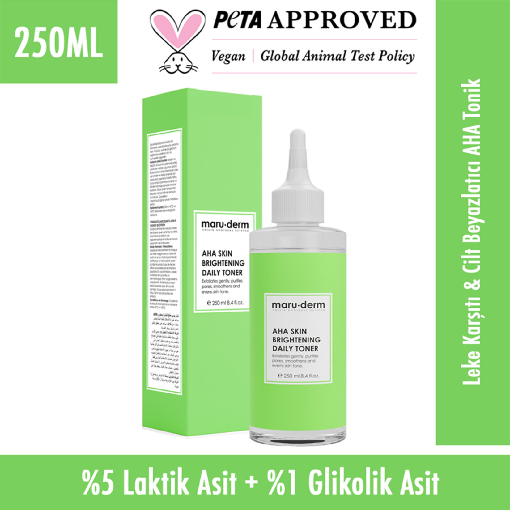 Maruderm Leke Karşıtı Aydınlatıcı Aha Tonik 250 Ml - Görsel 2