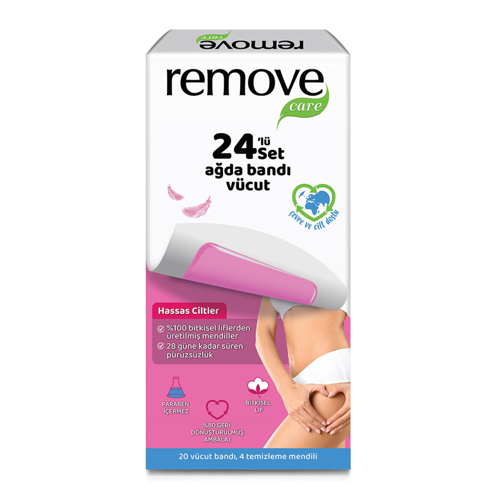 Remove Care Vücut Ağda Bandı Hassas Ciltler 20'li