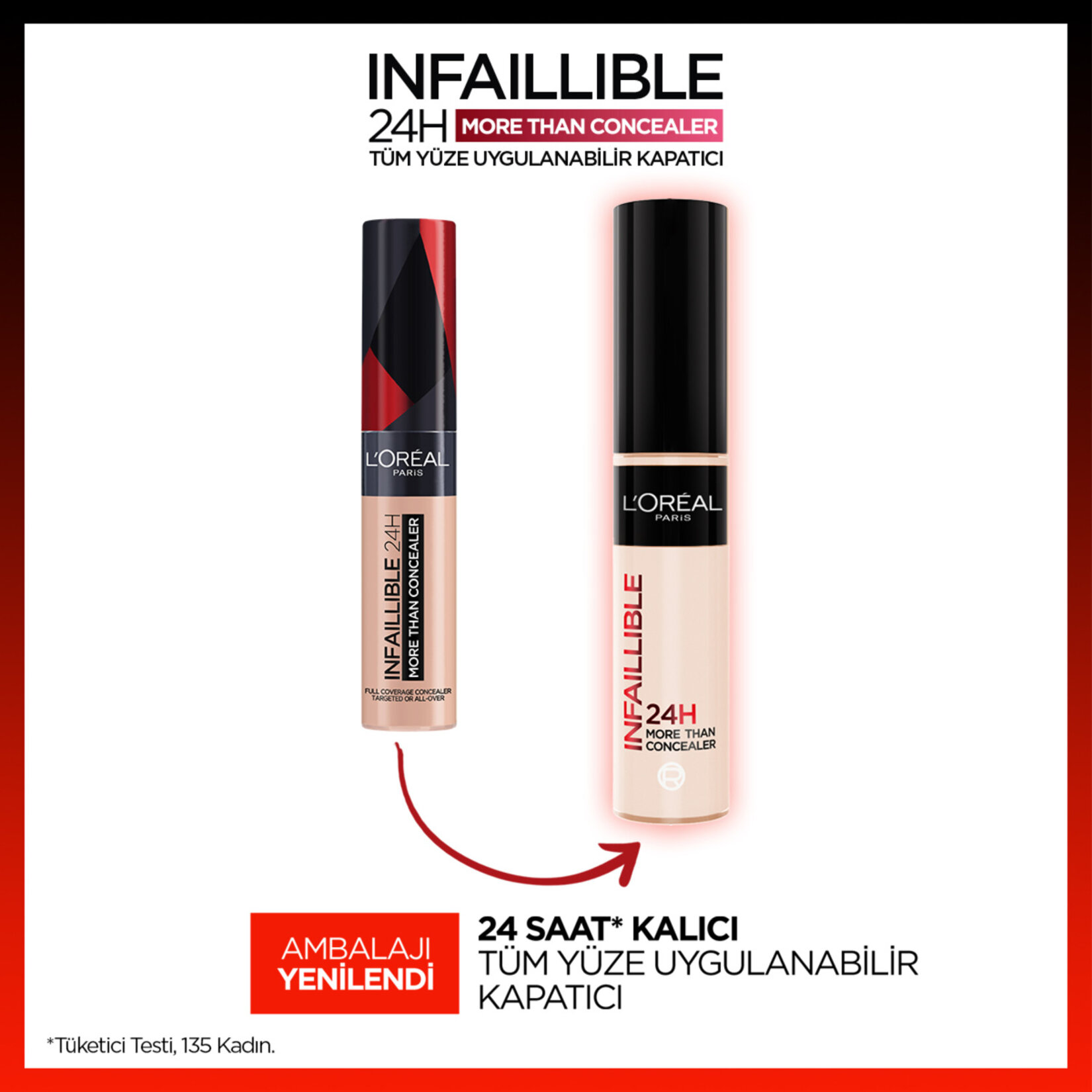 L'Oréal Paris Infaillible 24H Tüm Yüze Uygulanabilir Kapatıcı - 322 Ivory - Görsel 3