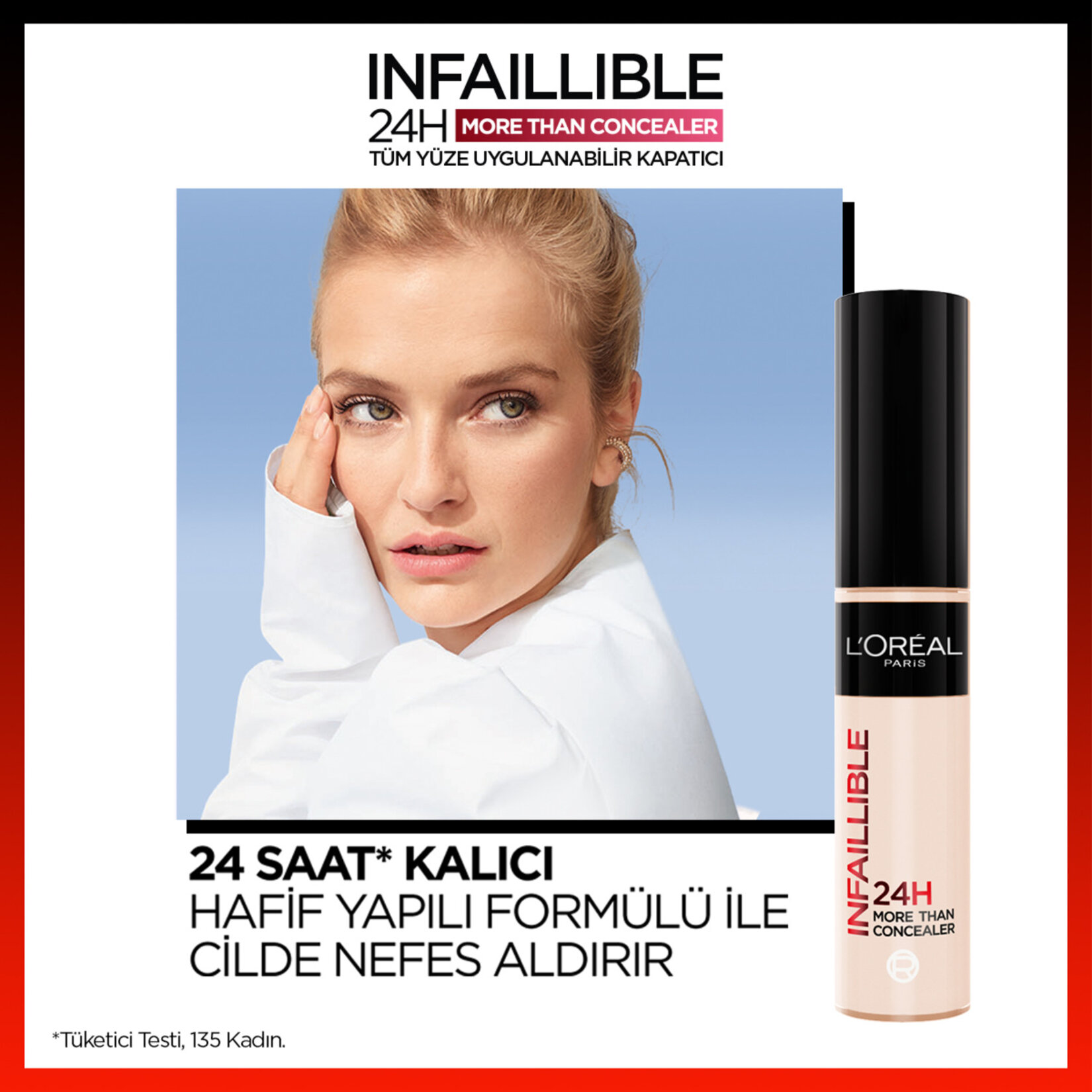 L'Oréal Paris Infaillible 24H Tüm Yüze Uygulanabilir Kapatıcı - 322 Ivory - Görsel 2