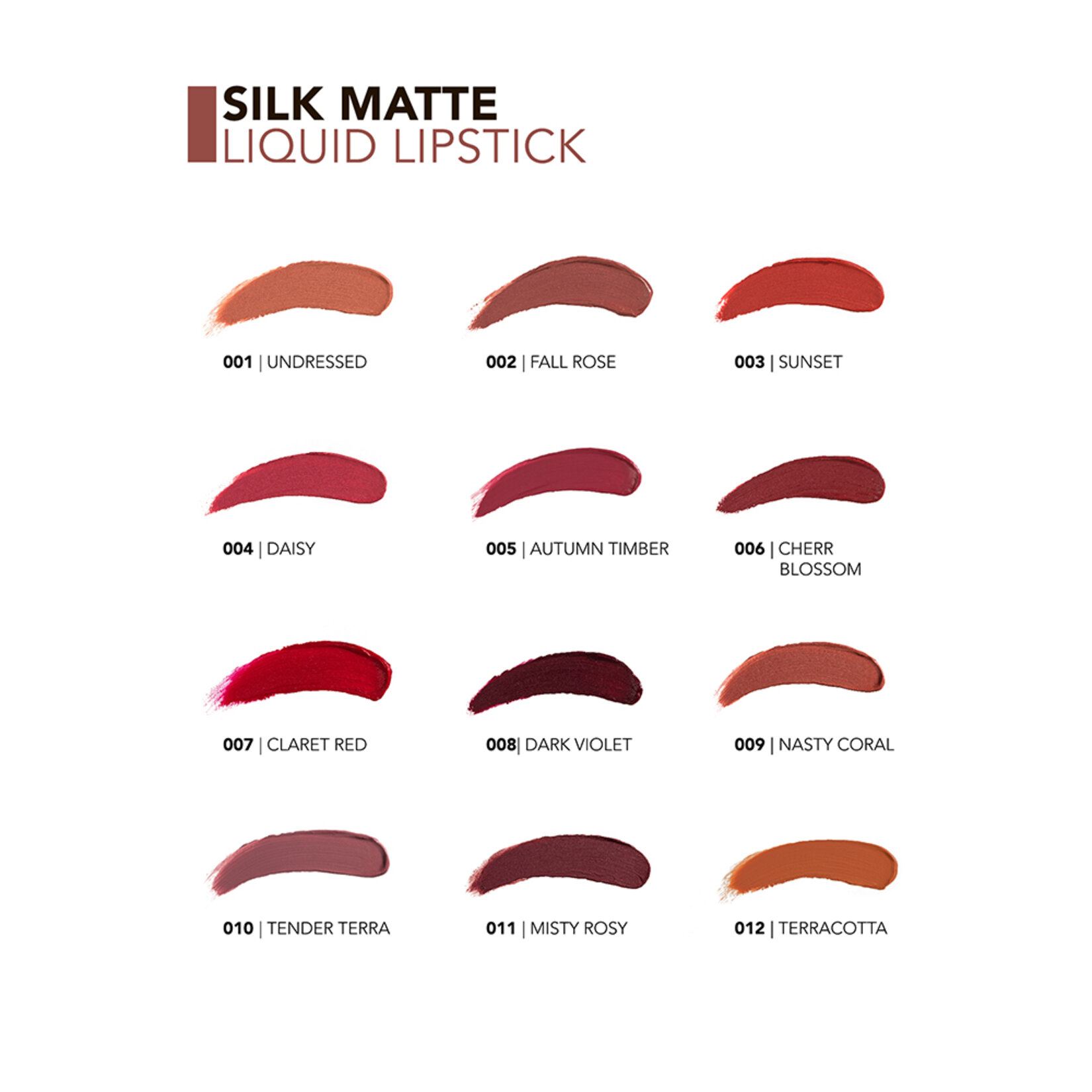 Flormar Silk Matte Uzun Süre Kalıcı İpeksi Dokulu Likit Mat Ruj - 007 Claret Red - Görsel 5