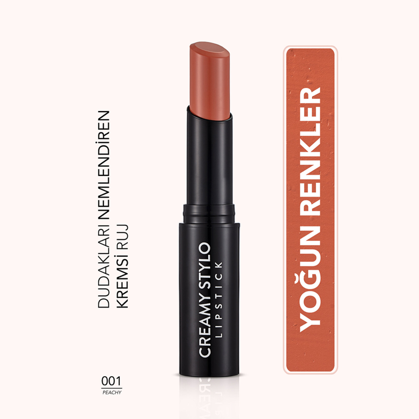 Flormar Creamy Stylo Yoğun Renk Veren Yarı Parlak Stick Ruj - 001 Peachy - Görsel 2