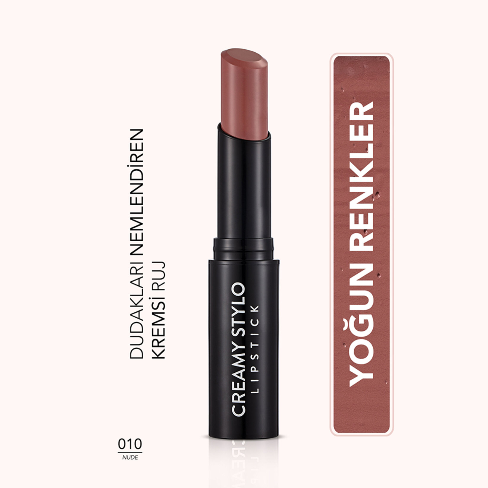 Flormar Creamy Stylo Yoğun Renk Veren Yarı Parlak Stick Stick Ruj - 010 Nude - Görsel 2