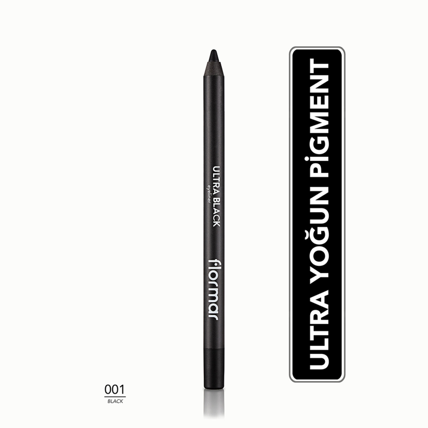 Flormar Ultra Eyeliner Yoğun Renk Veren Kremsi Dokulu Göz Kalemi - 001 Black - Görsel 2