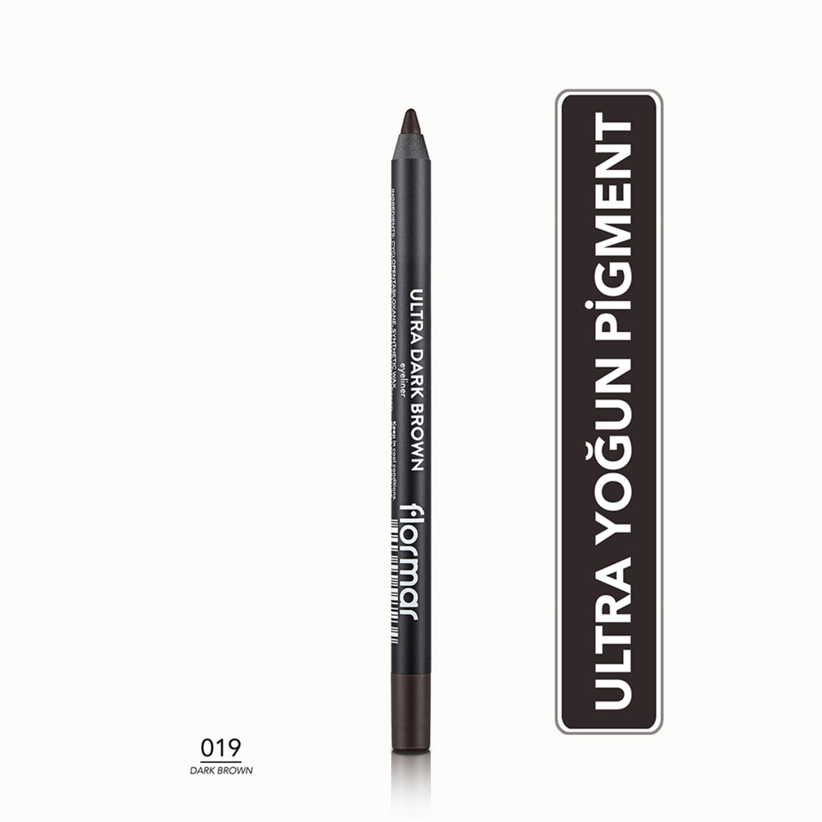 Flormar Ultra Eyeliner Yoğun Renk Veren Kremsi Dokulu Göz Kalemi - 019 Dark Brown - Görsel 2