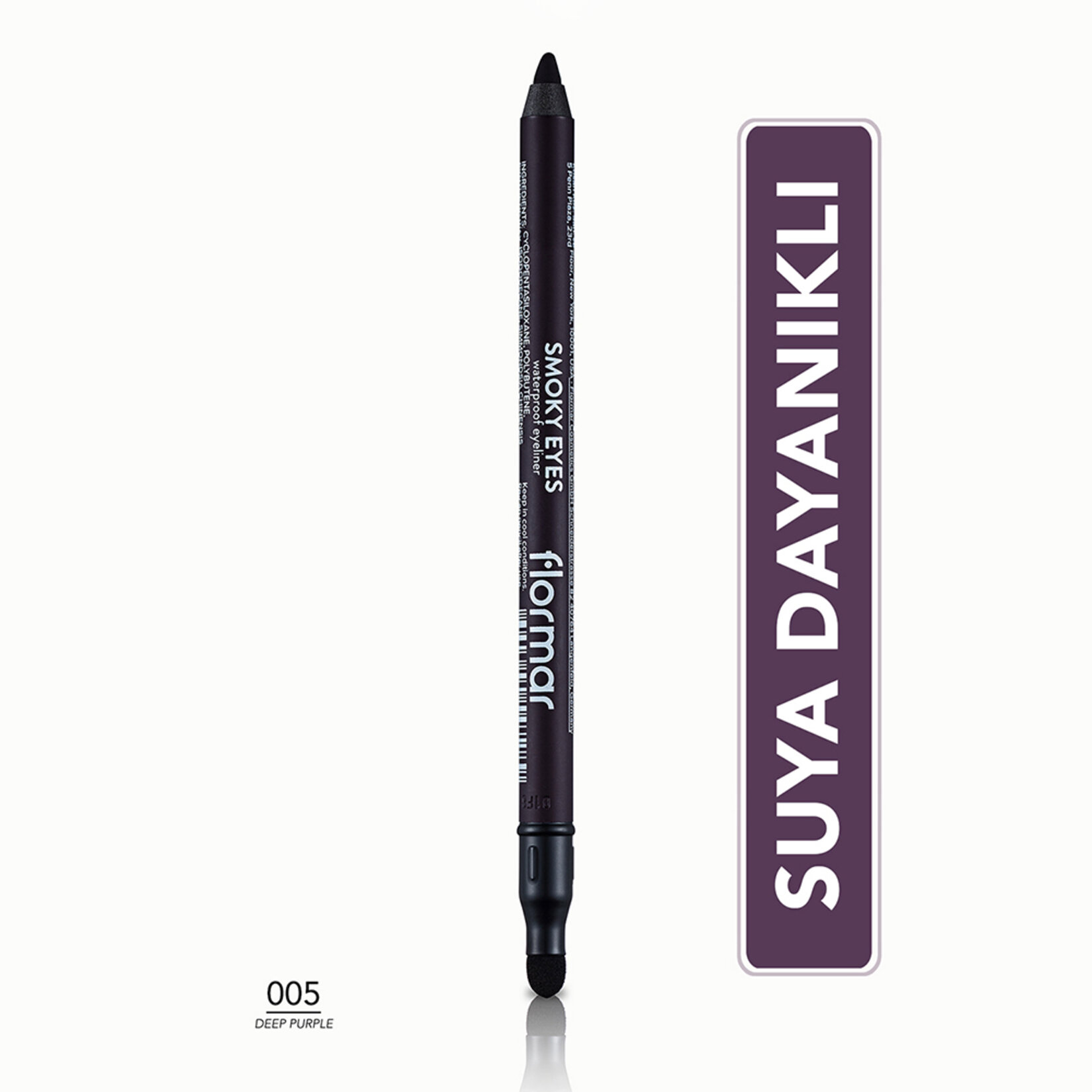 Flormar Smoky Eyes Gölgelendirici Aplikatörlü Göz Kalemi - 005 Deep Purple - Görsel 2