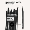 Flormar Midnight Matte Yoğun Renk Veren Ekstra Mat Kalem Likit Eyeliner - 001 Black - Görsel 5