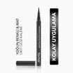 Flormar Midnight Matte Yoğun Renk Veren Ekstra Mat Kalem Likit Eyeliner - 001 Black - Görsel 2