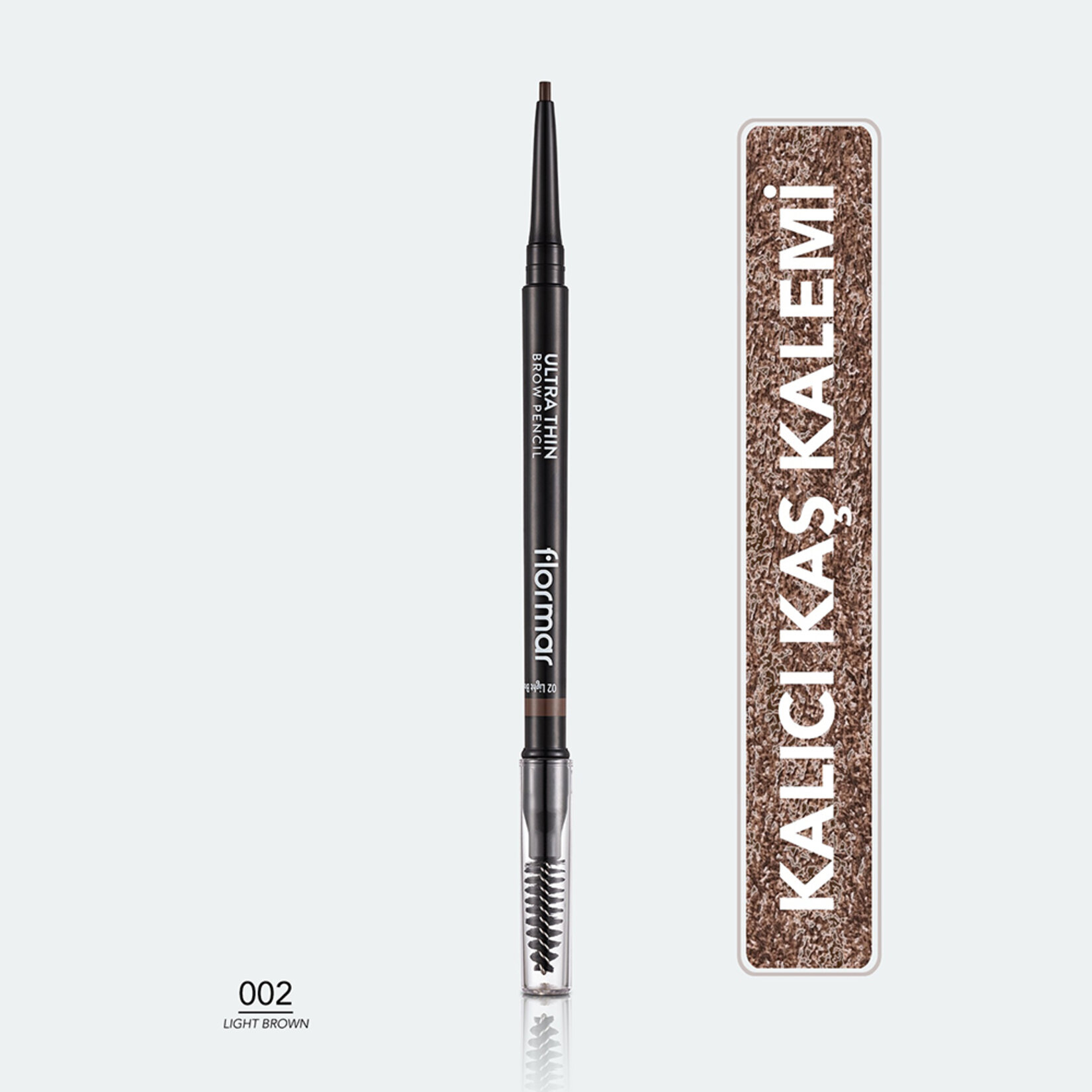 Flormar Ultra Thin Asansörlü ve Fırçalı İnce Uçlu Kaş Kalemi - 002 Light Brown - Görsel 2