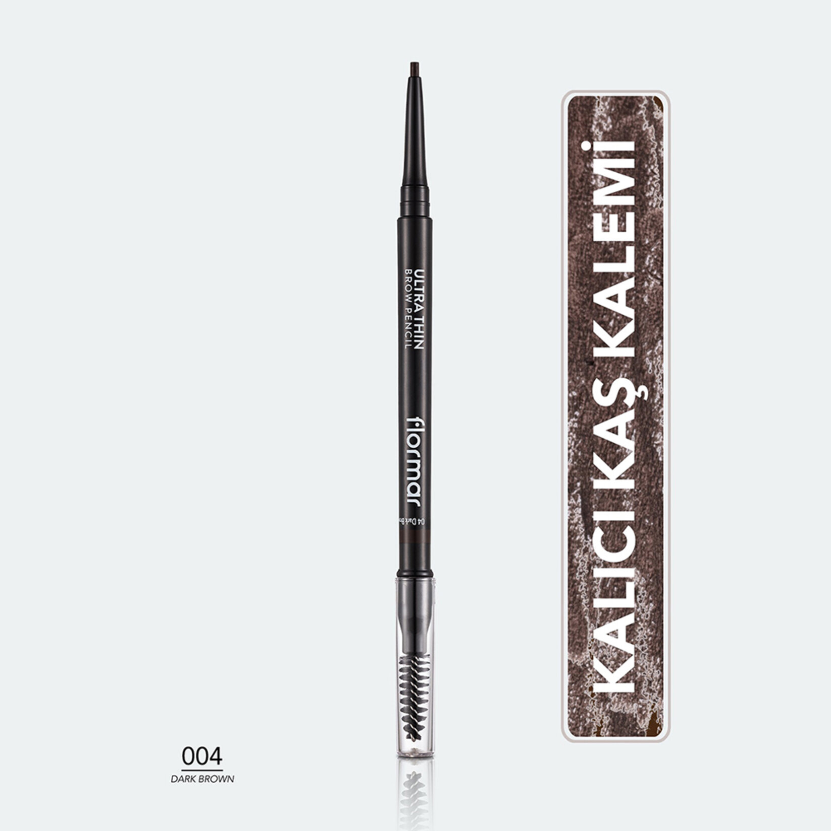 Flormar Ultra Thin Asansörlü ve Fırçalı İnce Uçlu Kaş Kalemi - 004 Dark Brown - Görsel 2