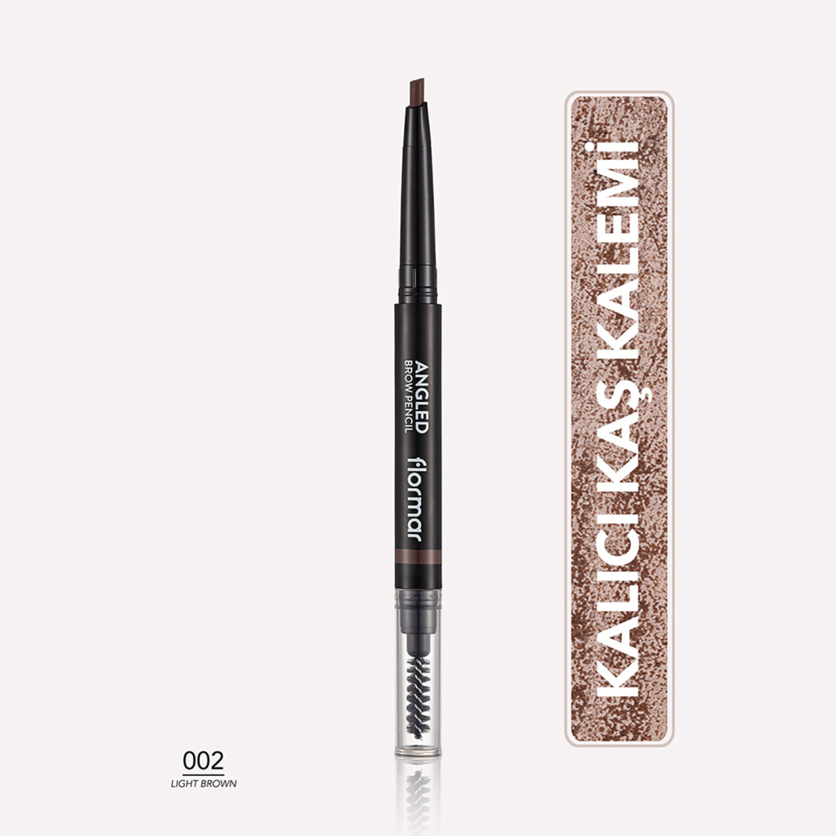 Flormar Angled Kesik Uçlu Kendinden Fırçalı Asansörlü Kaş Kalemi - 002 Light Brown - Görsel 2