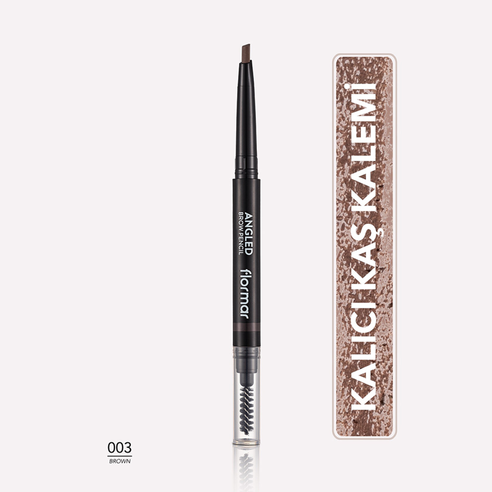 Flormar Angled Kesik Uçlu Asansörlü Kaş Kalemi - 003 Brown - Görsel 2