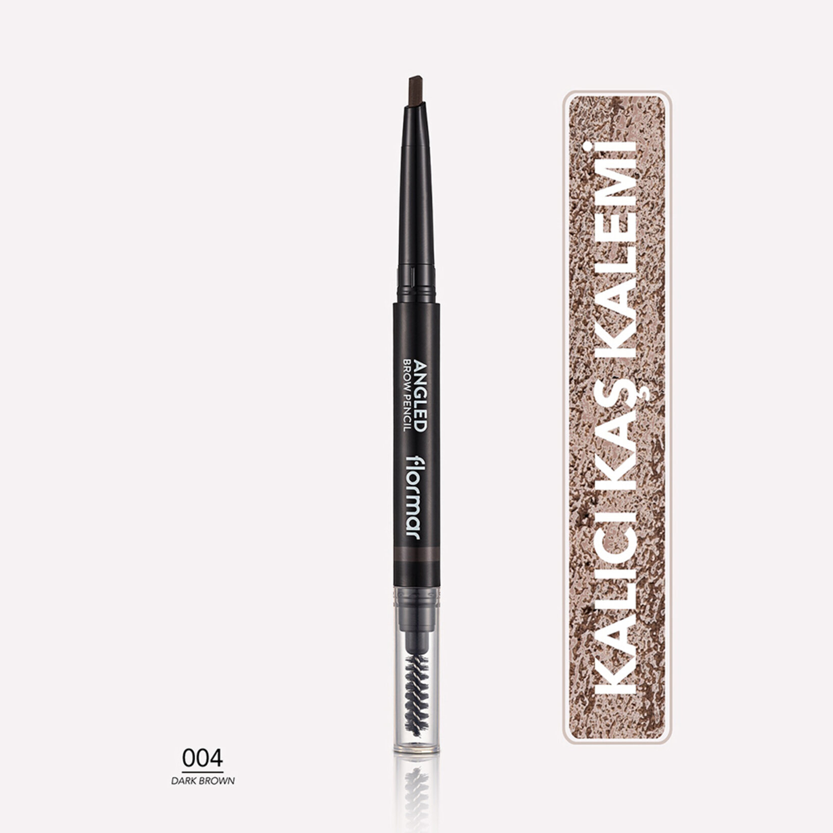 Flormar Angled Kesik Uçlu Kendinden Fırçalı Asansörlü Kaş Kalemi - 004 Dark Brown - Görsel 2