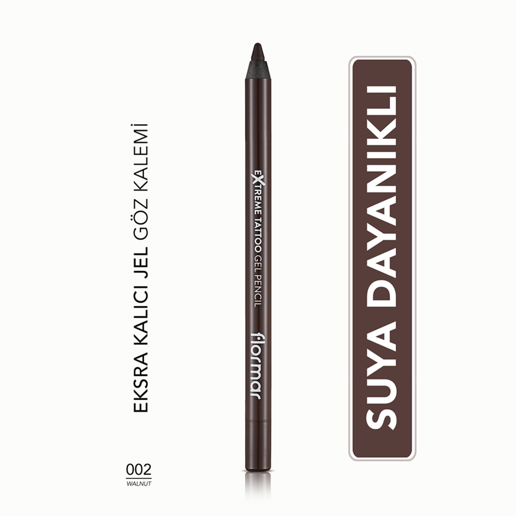 Flormar Extreme Tattoo Yoğun Pigmentli Akmayan Jel Göz Kalemi - 002 Walnut - Görsel 2