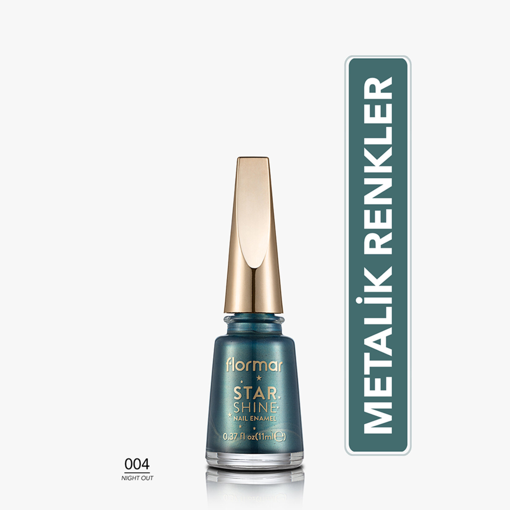 Flormar Star Shine Yoğun Renk Veren Metalik Oje - 004 Night Out - Görsel 2