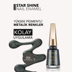 Flormar Star Shine Yoğun Renk Veren Metalik Oje - 006 Dark Romance - Görsel 4
