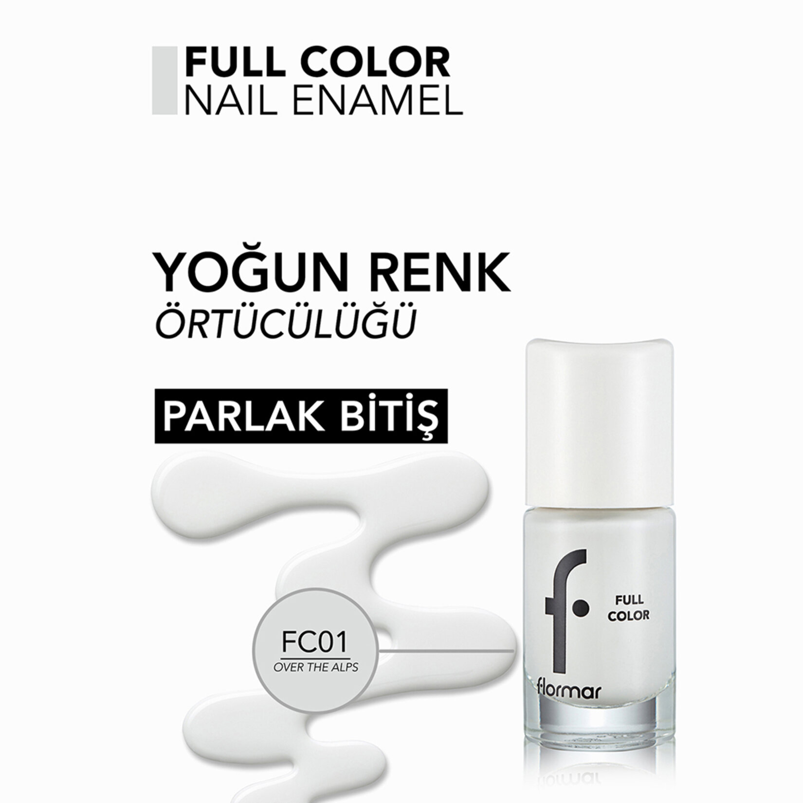 Flormar Full Color Yoğun Renk Veren İnce Yapılı Oje - FC01 Over The Alps - Görsel 4