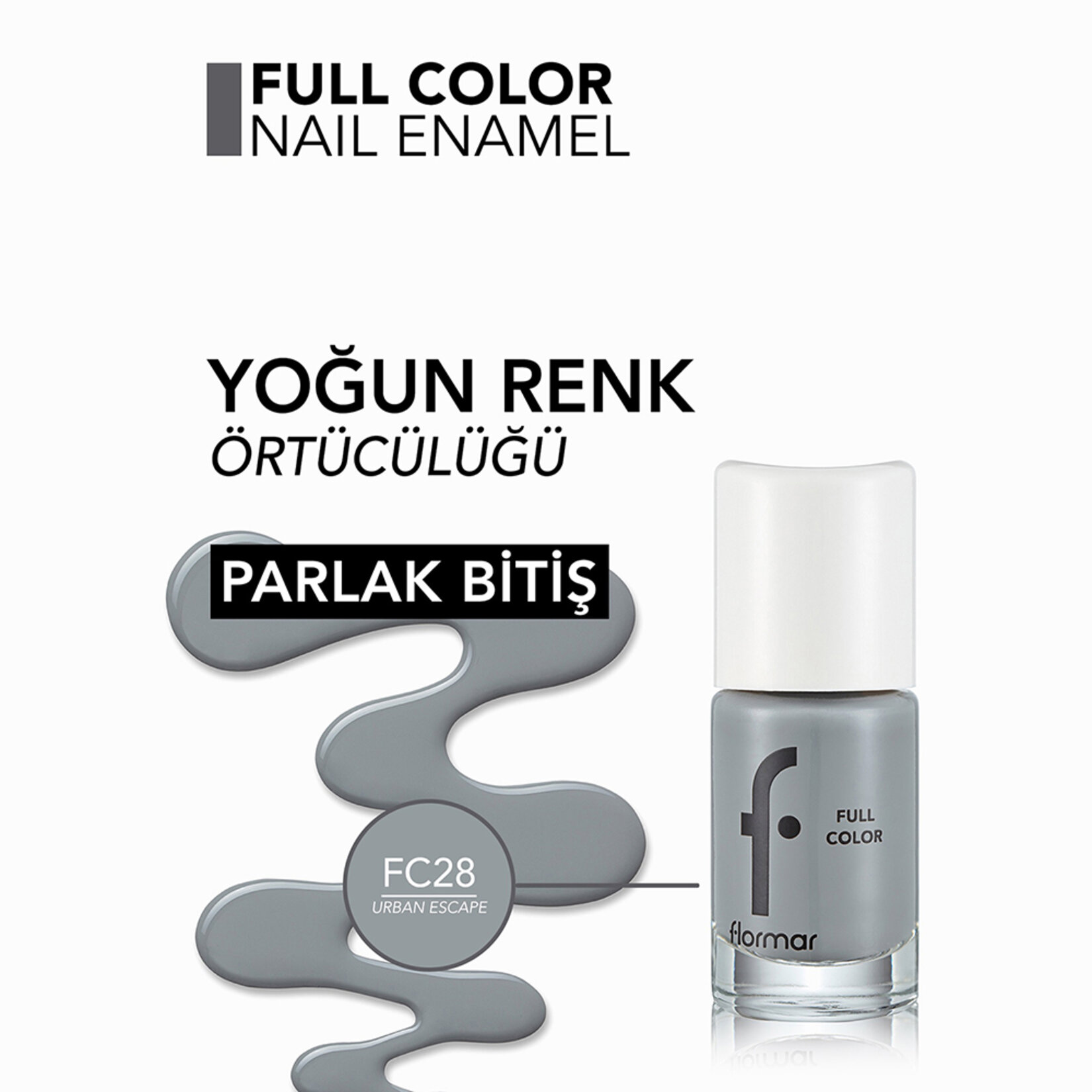Flormar Full Color Yoğun Renk Veren İnce Yapılı Oje - FC28 Urban Escape - Görsel 5