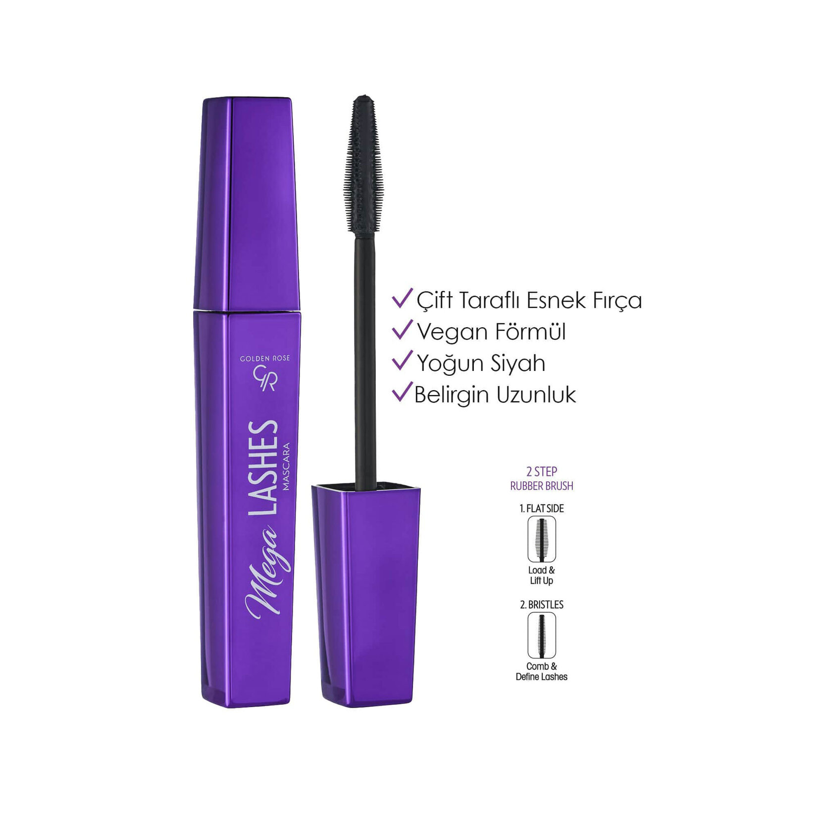 Golden Rose Mega Lashes Mascara - Görsel 4