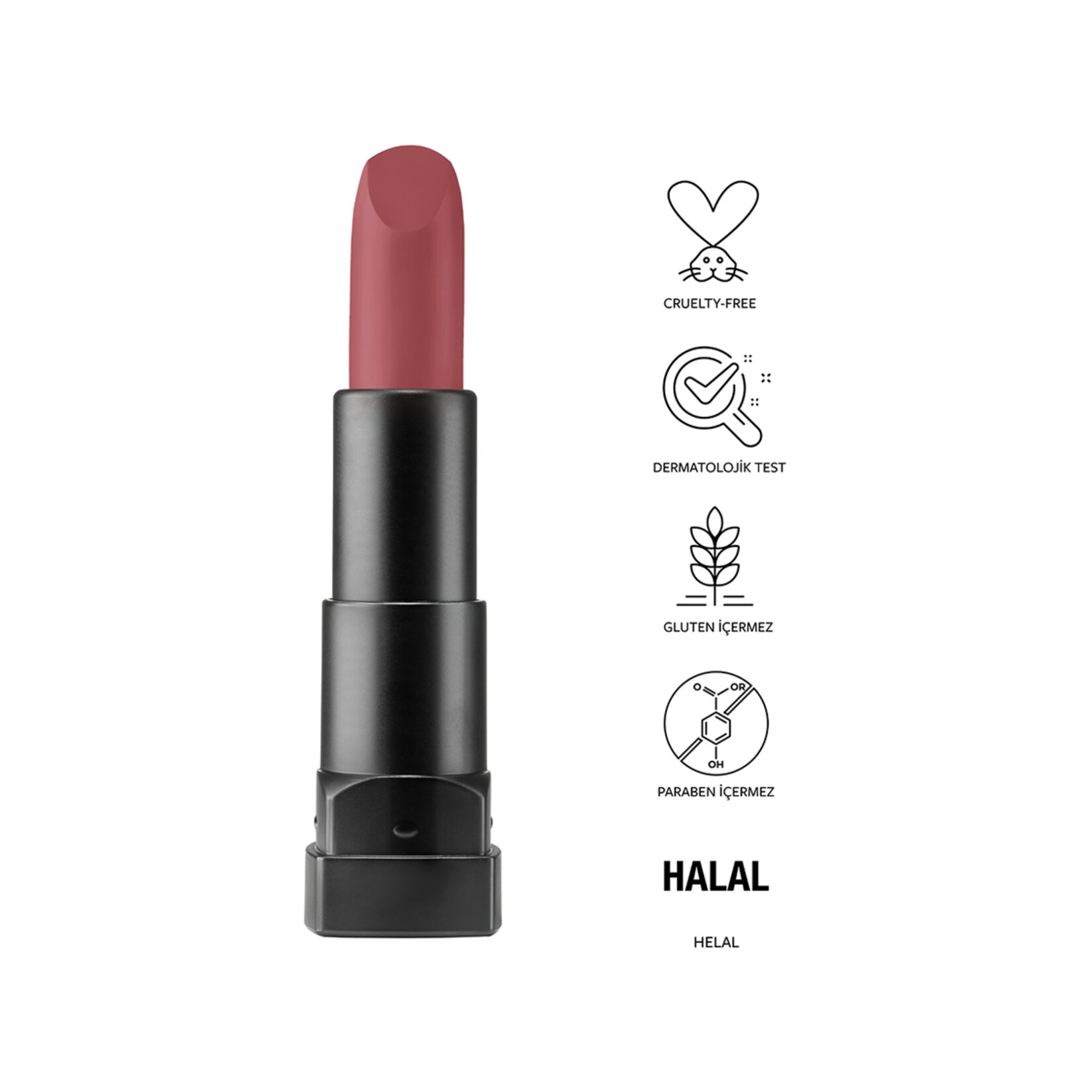 Pastel Nude Matte Lipstick - Nude Mat Ruj 589 Warm Nude - Görsel 2
