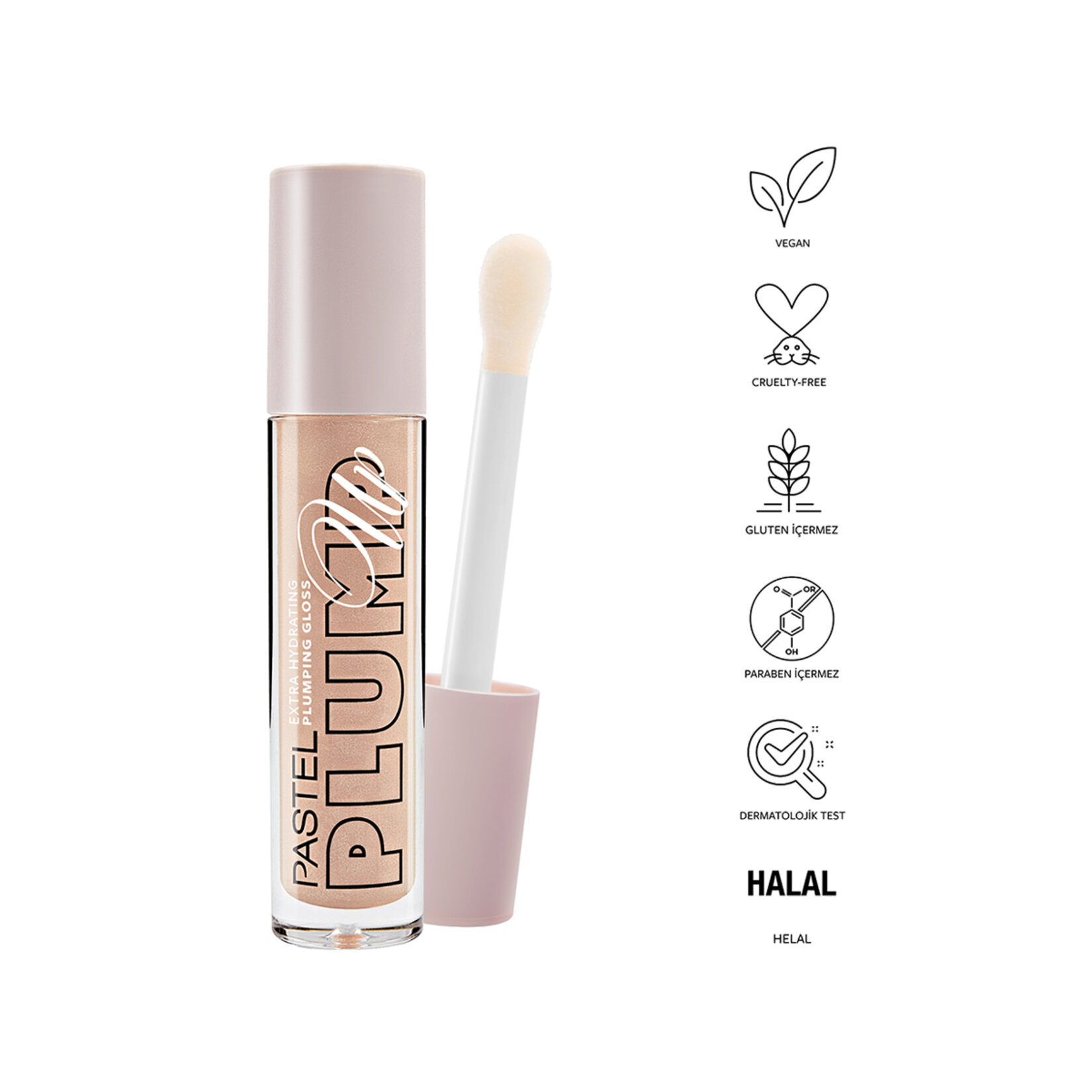 Pastel Plump Up Extra Hydrating Plumping Gloss - Dolgunlaştıran Dudak Parlatıcısı 201 Royal - Görsel 5