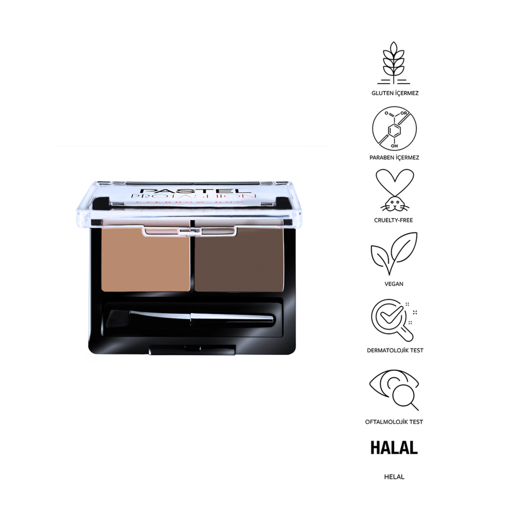 Pastel Eyebrow Duo - İkili Kaş Farı 02 Medium - Görsel 4