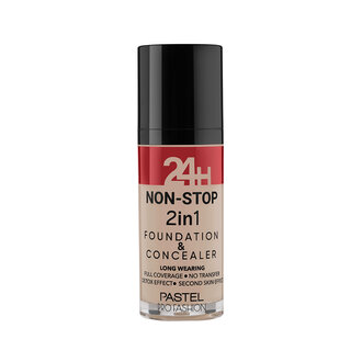 Pastel 24h Non-Stop 2in1 Foundation & Concealer - Fondöten & Kapatıcı 602 Porcelain