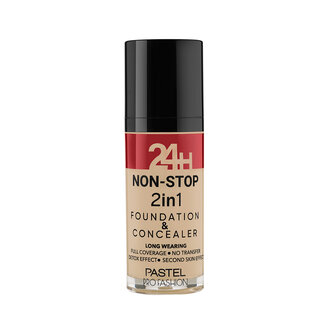 Pastel 24h Non-Stop 2in1 Foundation & Concealer - Fondöten & Kapatıcı 604 Vanilla