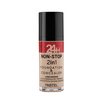 Pastel 24h Non-Stop 2in1 Foundation & Concealer - Fondöten & Kapatıcı 605 Sand