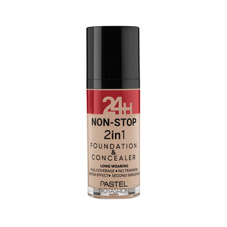 Pastel 24H Non-Stop 2in1 Foundation & Concealer - Fondöten & Kapatıcı 606 Warm