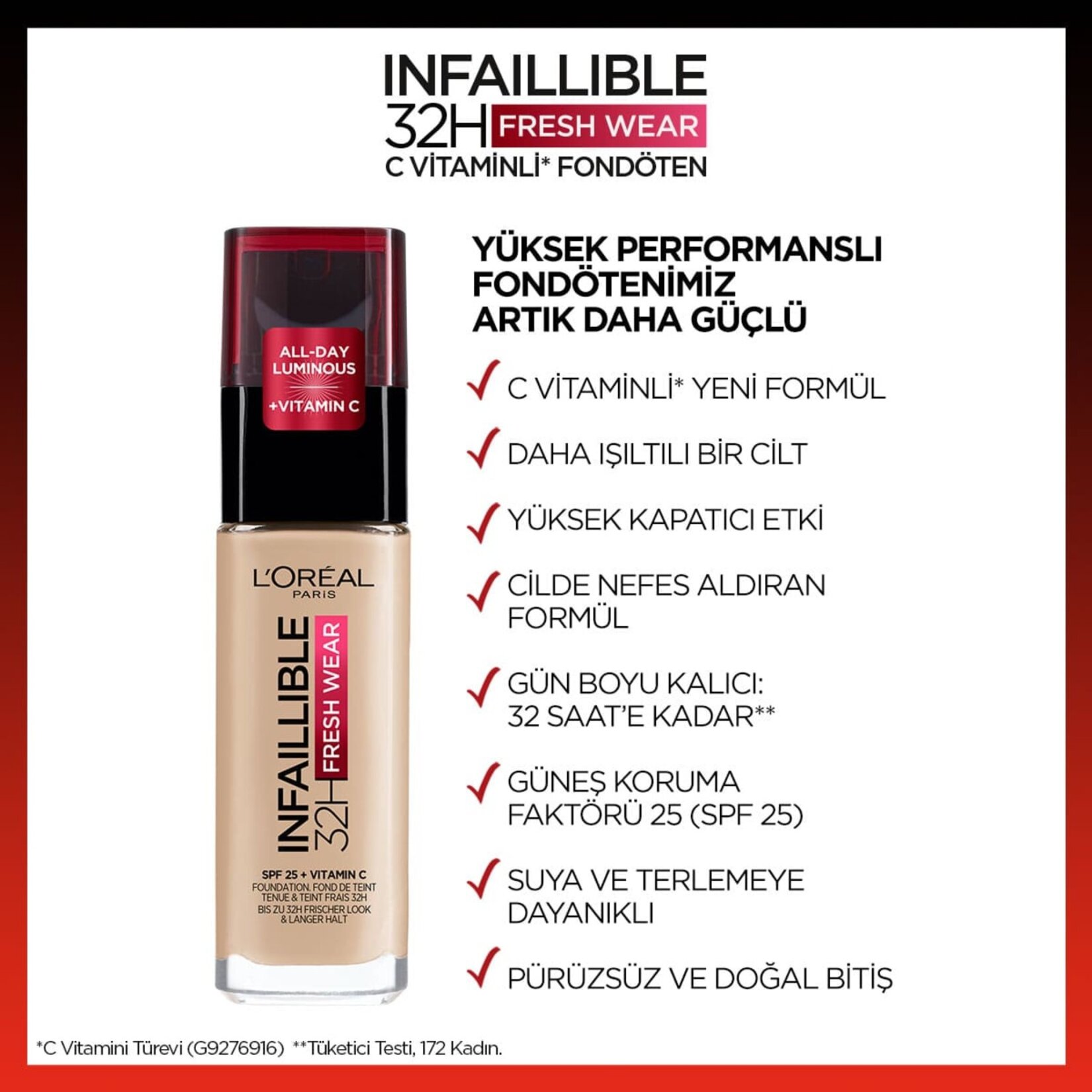 L'Oréal Paris Infaillible Fondöten 32 H 140 - Görsel 4