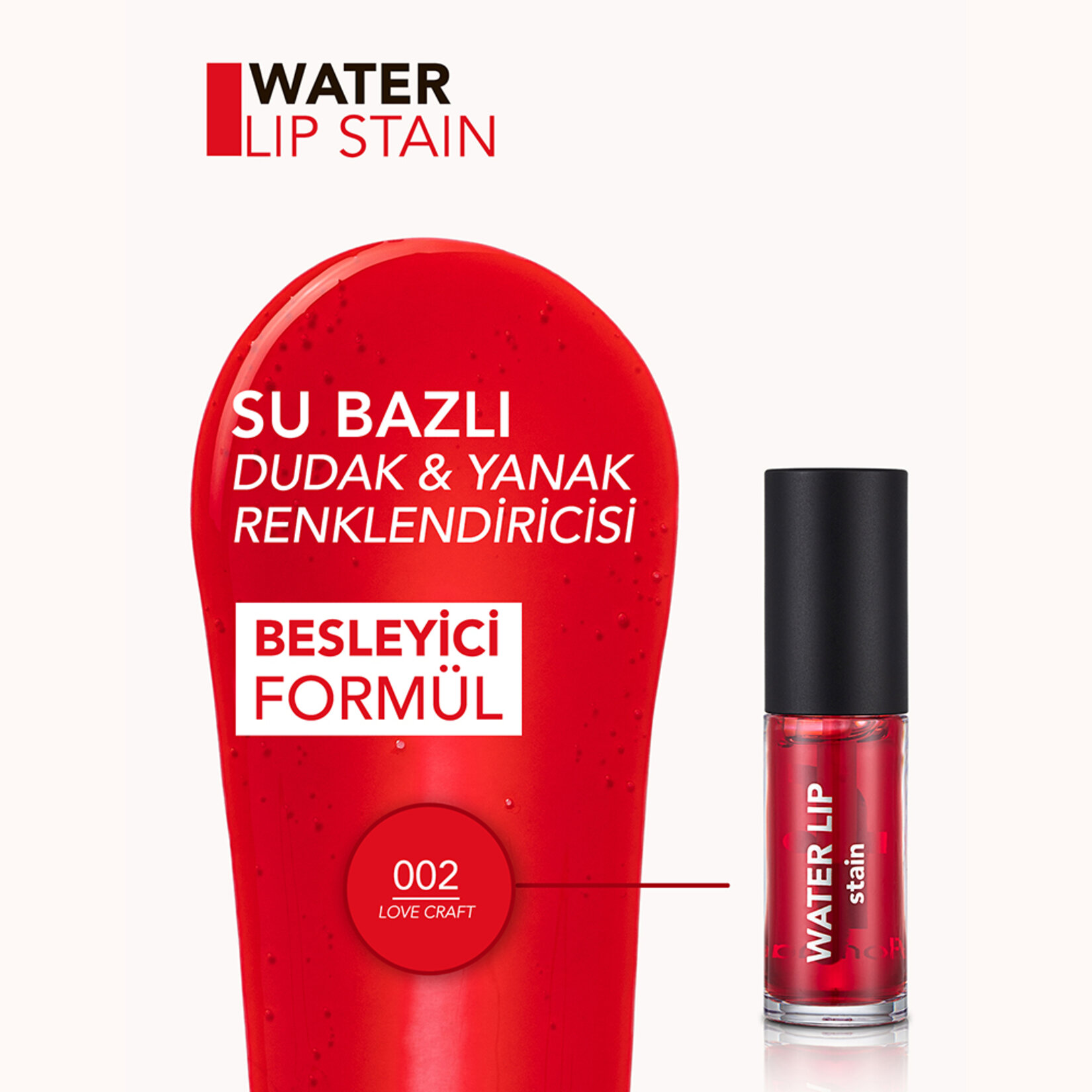 Flormar Water Lip Stain Uzun Süre Kalıcı Su Bazlı Tint - 002 Love Craft - Görsel 5