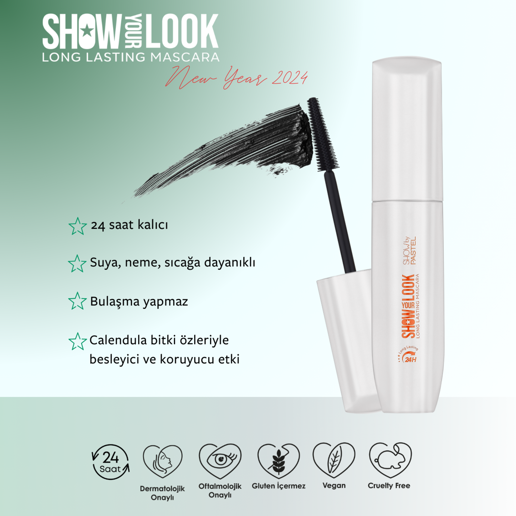 Show by Pastel Show Your Look 24h Long Lasting Mascara - Maskara 2024 Yeni Yıl - Görsel 5