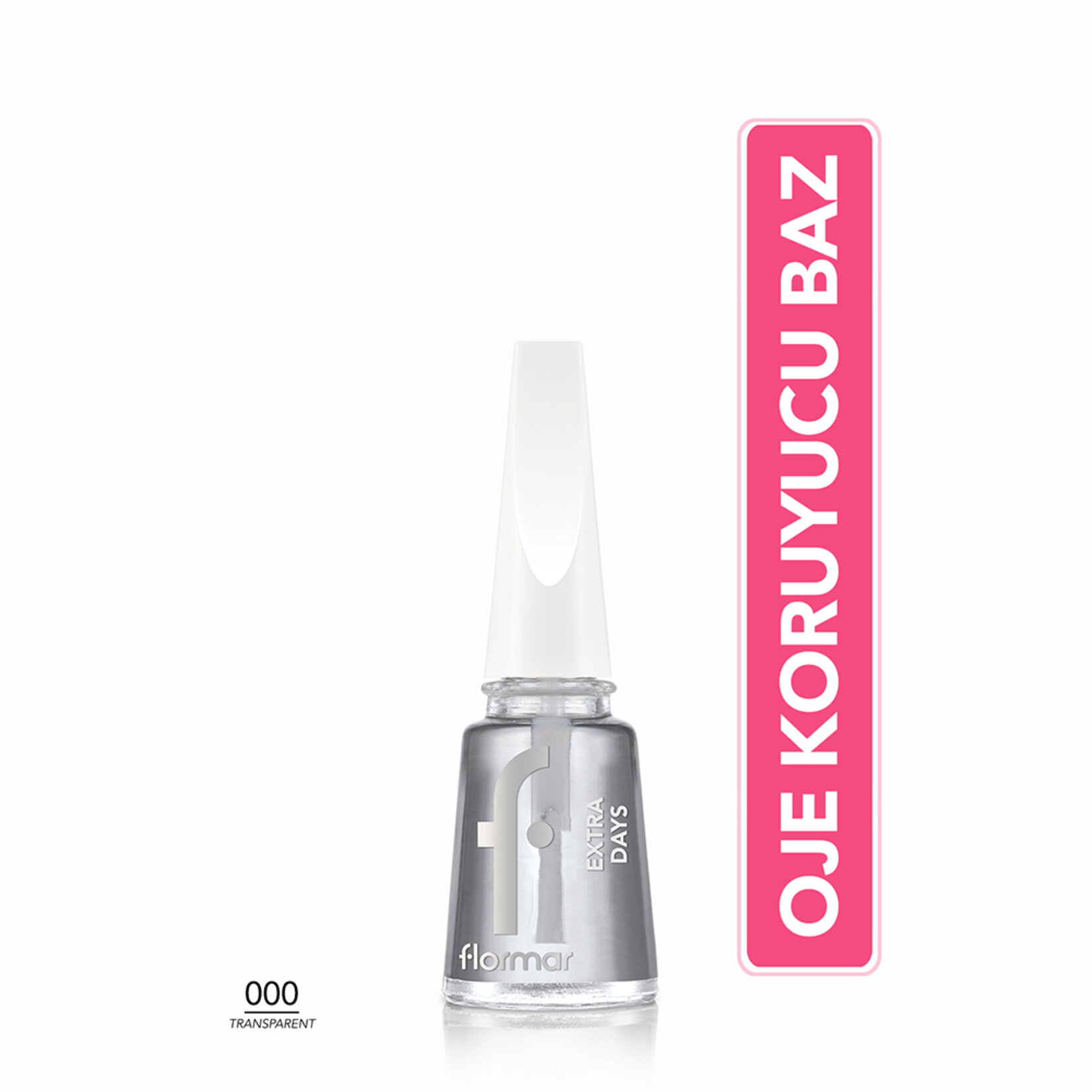 Flormar Extra Days Kalıcılığı Artıran Son Kat Tırnak Cilası - 000 Transparent - Görsel 2