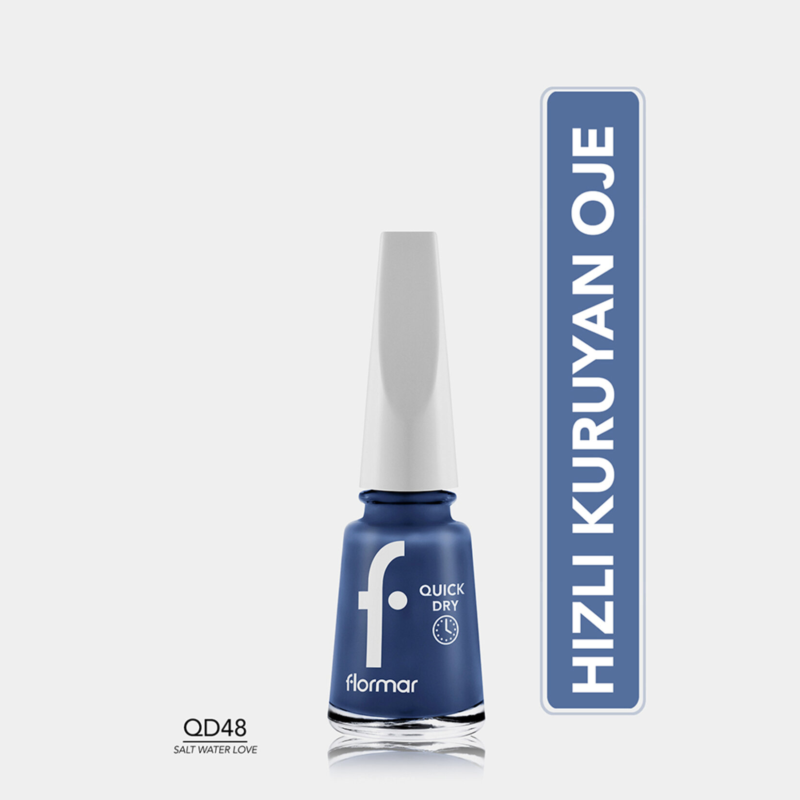 Flormar Quick Dry Çabuk Kuruyan İnce Yapılı Oje - QD48 Salt Water Love - Görsel 2