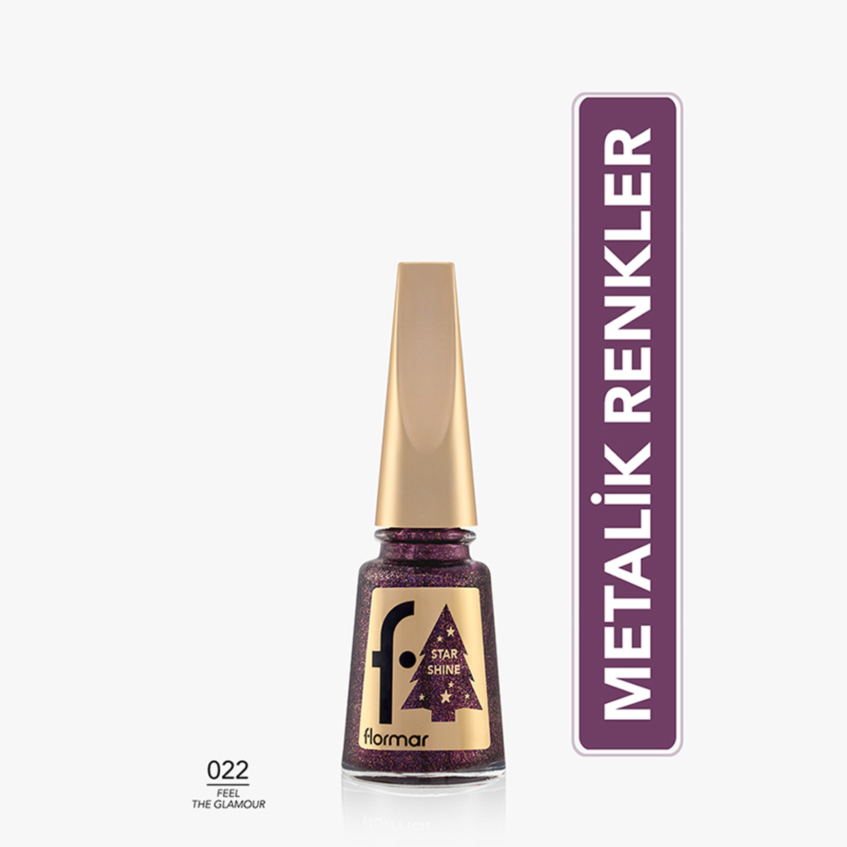 Flormar Star Shine Yoğun Renk Veren Metalik Oje - 022 Feel The Glamor - Görsel 2