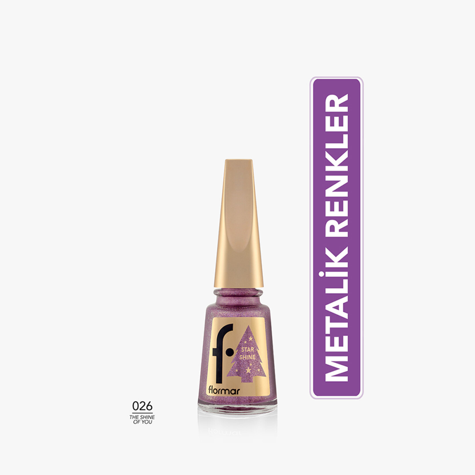 Flormar Star Shine Yoğun Renk Veren Metalik Oje - 026 The Shine Of You - Görsel 2