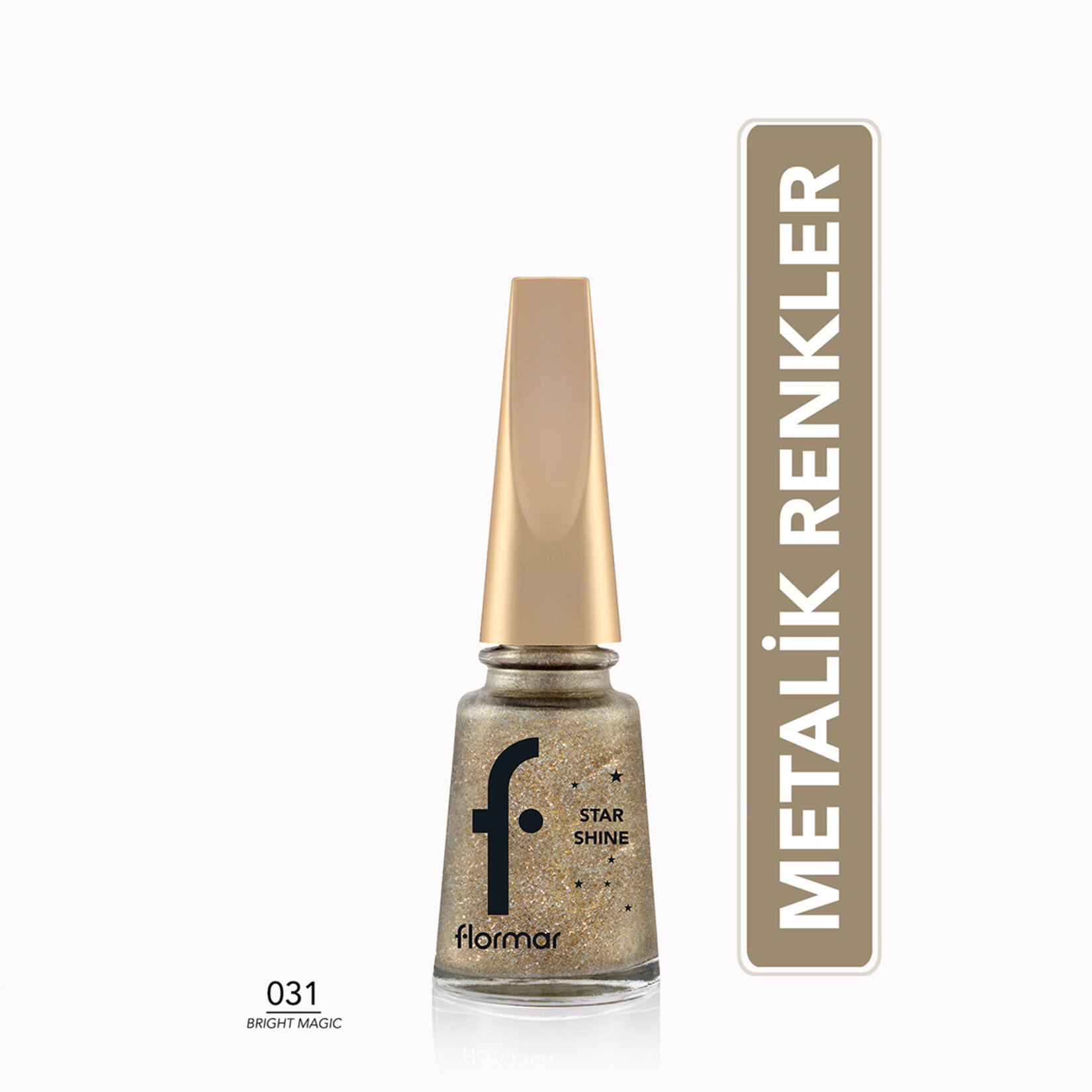 Flormar Star Shine Yoğun Renk Veren Metalik Oje - 031 Bright Magic - Görsel 2
