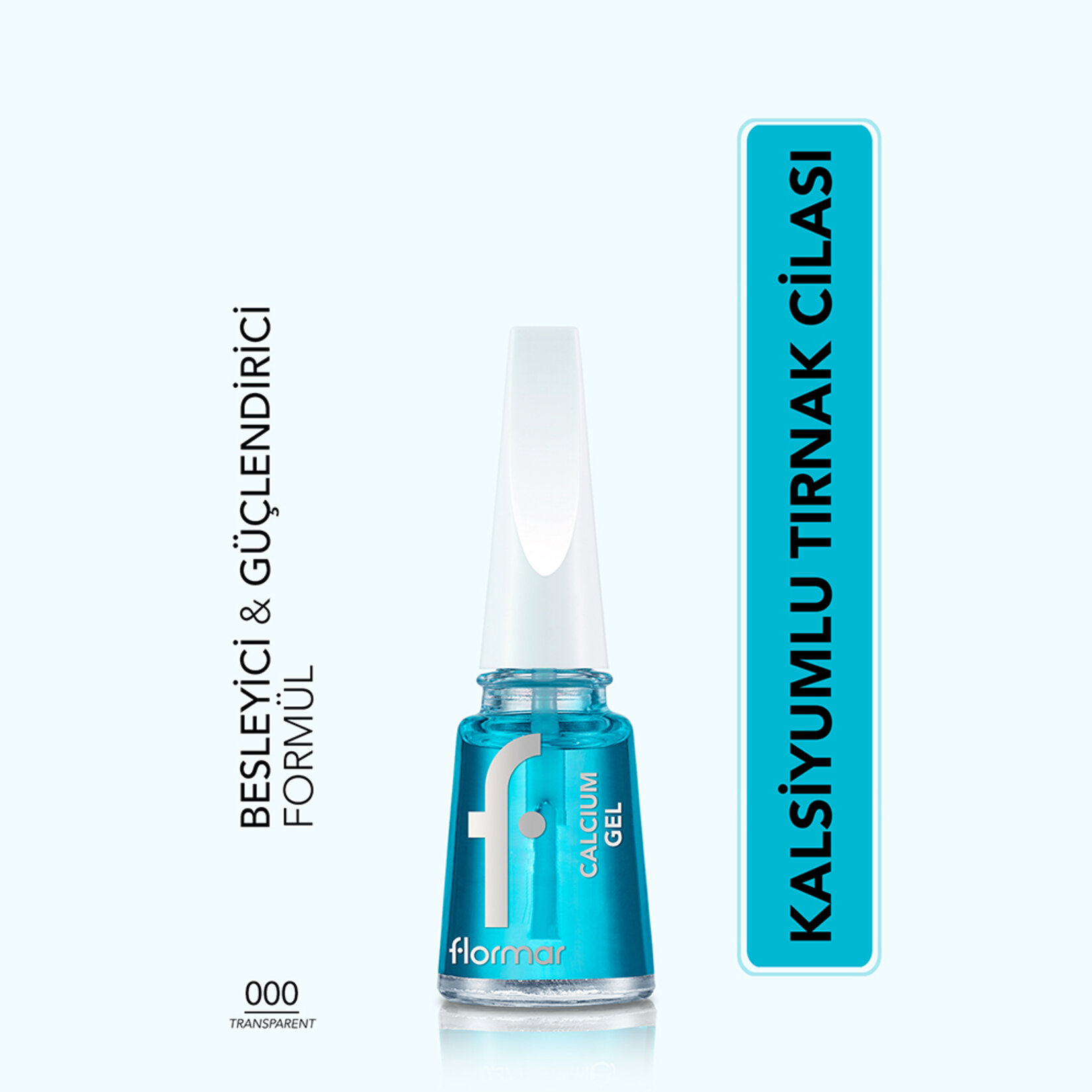 Flormar Calcium Gel Güçlendirici Tırnak Cilası - 000 Transparent (New) - Görsel 2