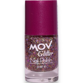 Mov Glitter Oje Mor Pul No:13